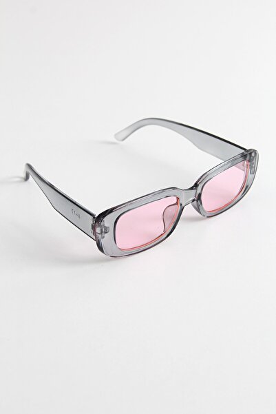 Juuuj Pink Colored Glass Transparent Frame Lightweight Rectangular Shape Sung...