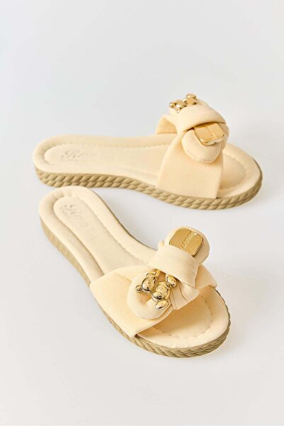 Juuuj Cream Soft Textured, Lightweight, Flexible, Metal Accessory Detailed, D...