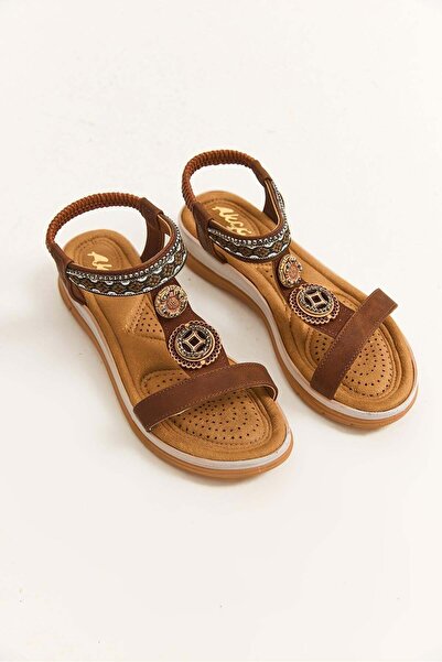 Juuuj Brown Extra Comfort Sole Design Sandals with Accessories, Suitable for ...