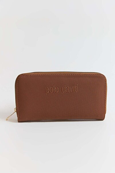 Juuuj Brown Woven Textured Large Wallet with Multiple Compartments and Zipper...