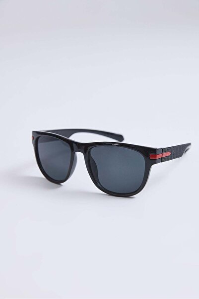 Juuuj Black Bone Frame Polarized Glass Square Shape Protective Sunglasses wit...