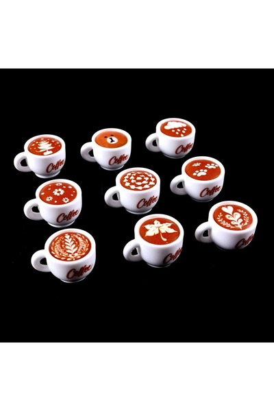 Choice 10pcs mix 10Pcs Resin Cute Coffee Cup Plate 1/12 Miniature Dollhouse F...