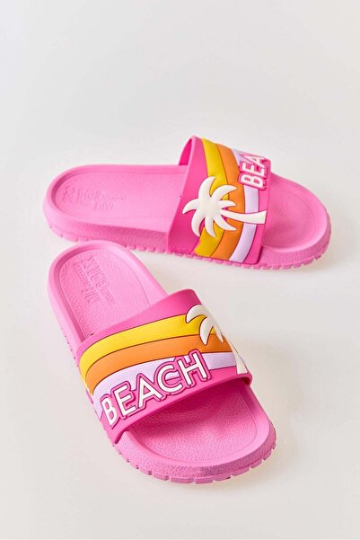 Juuuj Pink Colored, Lightly Textured, Comfortable, Palm Patterned, Wet Floor ...