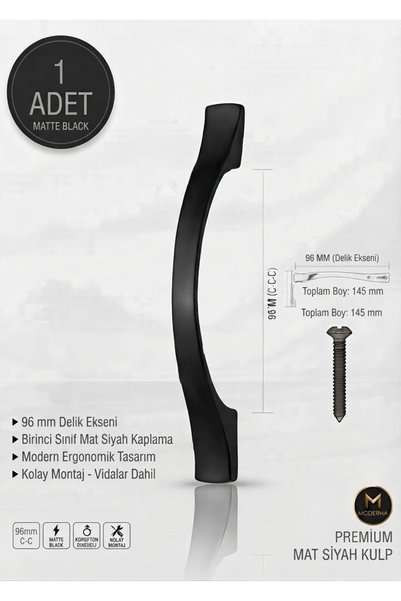 Arion 96 mm Sülün Kulp Mobilya Dolap Çekmece Kulpu Mutfak Banyo Gardırop Kulpu LÜX KROM-GÜMÜŞ-SİYAH