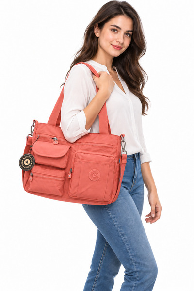 Bevitton Waterproof Fabric Women's Salmon Luxury Shoulder Bag 7300