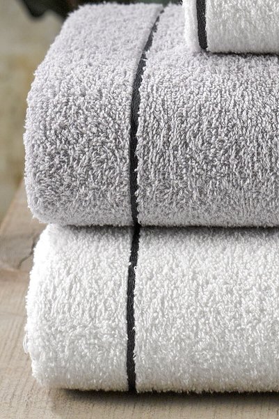 eumenia Valona 50 x 85 – 70 x140 cm 4'lü Banyo Havlu Seti | Gri-krem