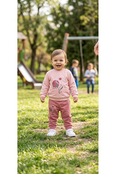 FLOWERS SÜZENE NAKIŞLI KIZ BEBEK ALT ÜST TAKIM
