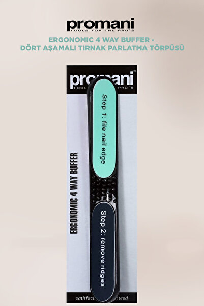 Promani Ergonomic 4 Way Buffer - Dört Aşamalı Tırnak Parlatma Törpüsü