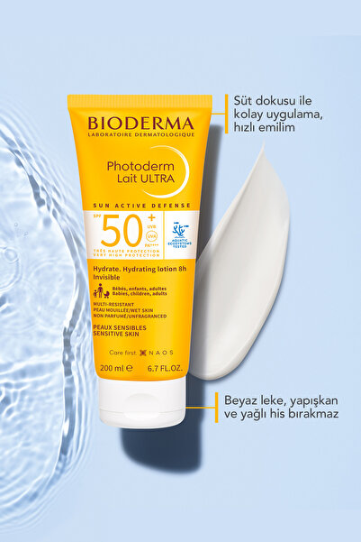 Bioderma Photoderm Lait Ultra SPF50+ Tüm Ciltler İçin Yüksek Korumalı Süt Formda Güneş Kremi 100 ML