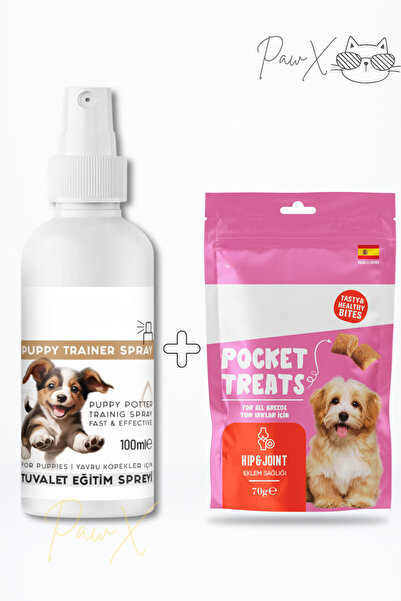 PawX Yavru Köpek Tuvalet Eğitim Spreyi 100 ml + Köpek Ödül Maması | Tuvalet E...