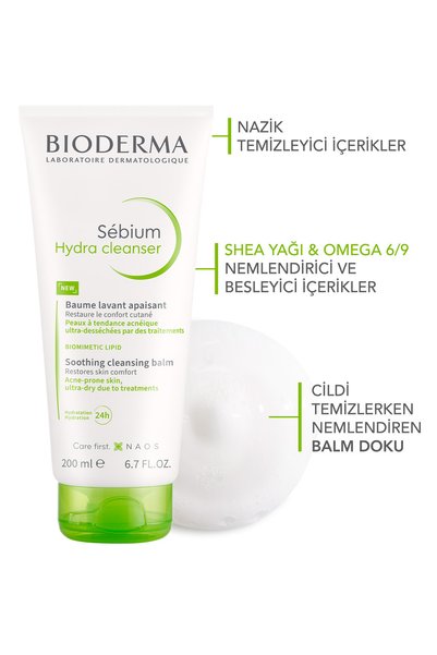 Bioderma Sebium Hydra Cleanser Akne Eğilimli Hassas Ciltler İçin Balm Doku Yatıştırıcı Temizleme Jeli 200ml