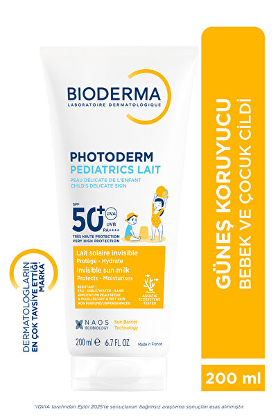 Bioderma Photoderm Pediatrics Lait SPF50+ Antioksidan Yüksek Korumalı Süt For...