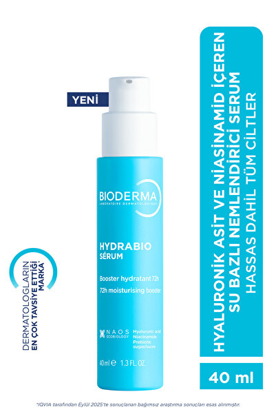 Bioderma Hydrabio Tüm Ciltler için Hyaluronik Asit & Niacinamid İçeren Su Baz...