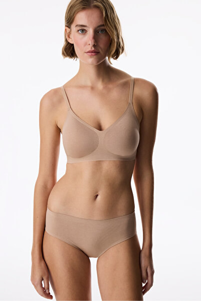 Penti Traceless Beige 24-Hour Cotton Removable Pad Bra