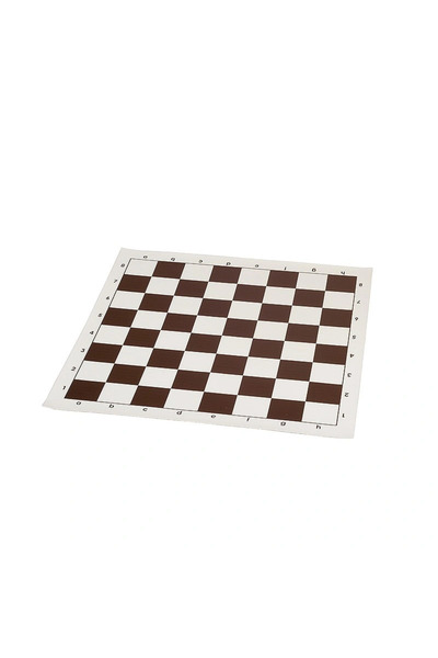 Sunrise Chess & Games Tabla de șah rulabilă din vinil nr. 4, albă și maro