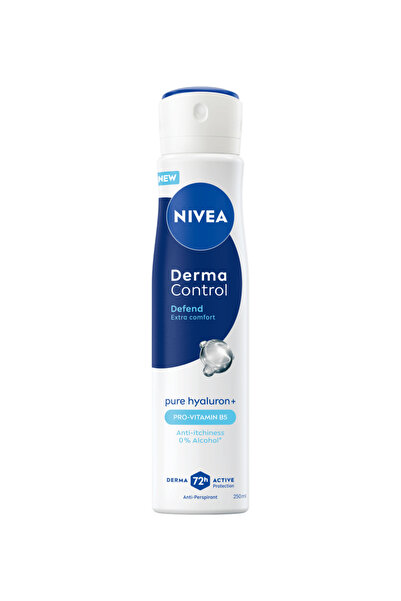 NIVEA Derma Control Defend Spray Antiperspirant pentru Femei, 72h, 250 ml