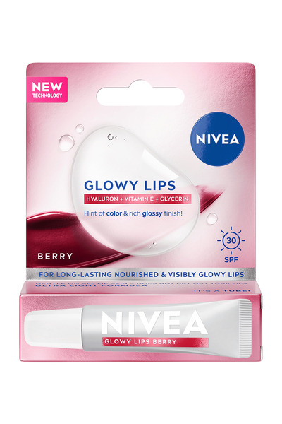 NIVEA Luciu de buze Glowy Lips Berry cu SPF 30, 10 ml