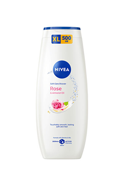 NIVEA Care & Roses Gel de duș cu ulei de migdale și trandafir, 500 ml