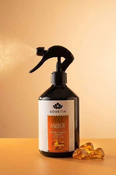 GODETIA معطر جو ومفارش بخاخ برائحة العنبر - 500 مل