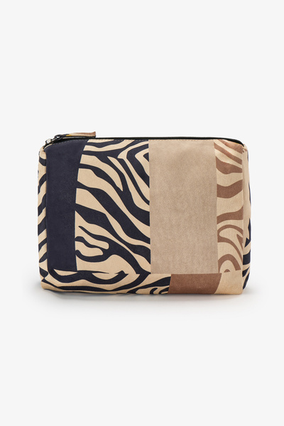 Penti Siyah Zebra Makyaj Çantası