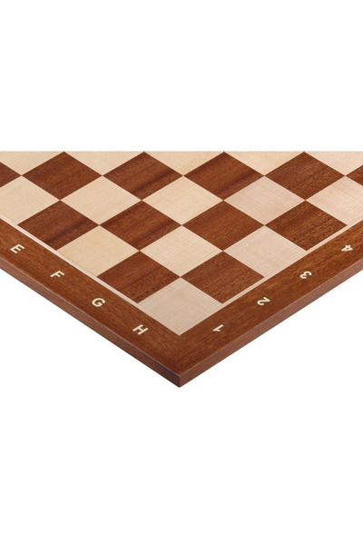 Sunrise Chess & Games Tablă de șah mărimea nr. 4 (cu notație) mahon/sicomor