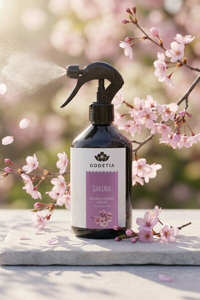 GODETIA معطر جو ومفروشات ساكورا زهري منعش 500 مل