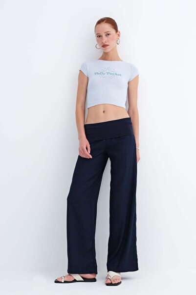 Addax Keten Wide Leg Pantolon PN18549