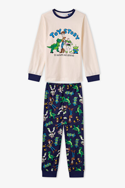 Penti Erkek Çocuk Ekru Toy Story Pamuklu Kısa Kollu Pijama Takımı