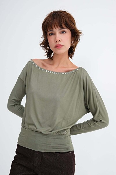 Addax Staple Detailed Blouse B1106
