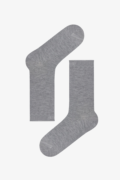 Penti Gri Melanj - Beyaz High Comfort Soket Çorap