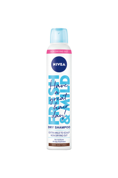 NIVEA Șampon uscat pentru păr închis la culoare, fără clătire, 200 ml