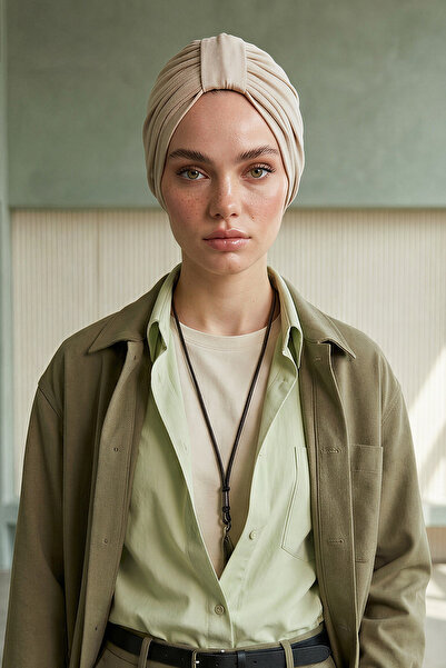Aisha's Design Kışlık Şık ve Kullanışlı Bone,Bej,B-68O