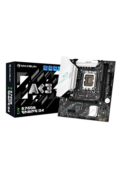 MAXSUN B760M GAMING WIFI ACE LGA1700 DDR4 3200 Mhz M.2 HDMI mAtx Intel Anakart