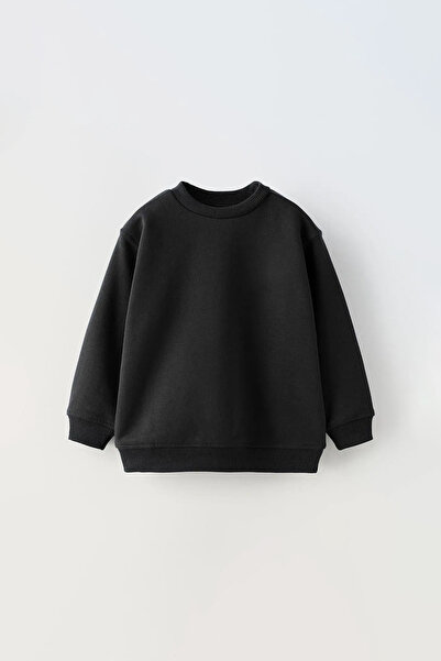 Unisex 3 İplik İçi Polarlı Oversize Çocuk Basic Sweatshirt