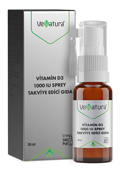 VeNatura Vitamin D3 1000 IU Sprey Takviye Edici Gıda 20ml