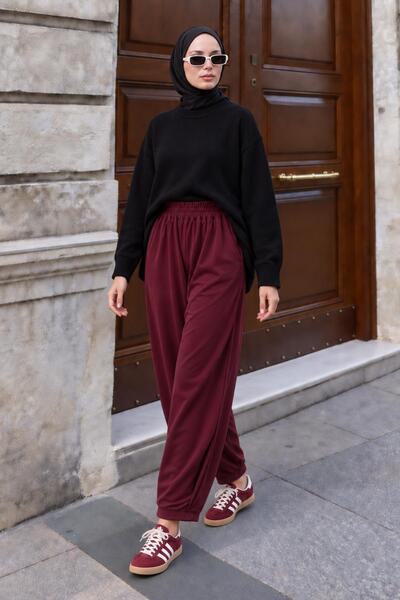 AFVENTE Mona Women's Comfortable Modal Shalwar Trousers with Elastic Waist, B...
