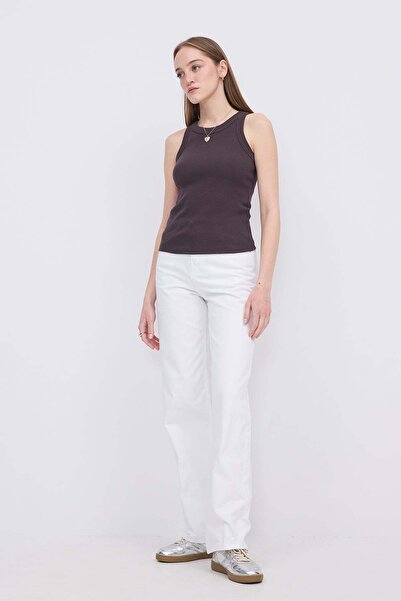 Addax Halter Collar Ribbed Undershirt A13294-L7