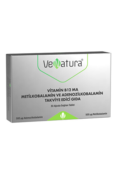 VeNatura Vitamin B12 MA Metilkobalamin ve Adenozilkobalamin 30 Ağızda Dağılan...