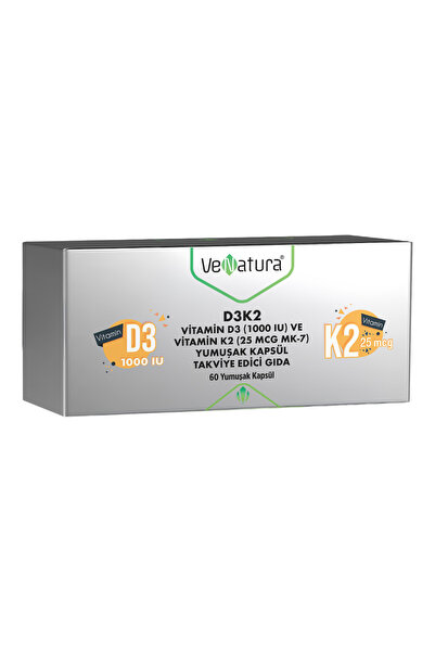 VeNatura D3K2 ( D3 1000 IU ) Vitamin 60 Kapsül