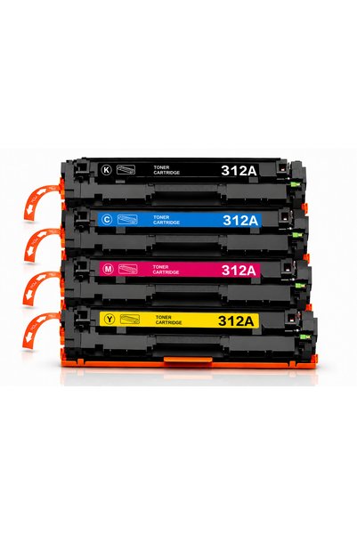 Generic KPC Compatible HP 312A Toner Cartridge Set 4 Pack CF380A CF381A CF382...