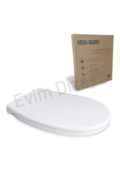 AQUA BAGNO , Neo Klozet Kapağı, Beyaz, Yavaş Kapanan, Pp