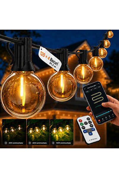 OEM Ghirlandă luminoasă decorativă SMART LED IP44 91.5m Adymel ® 120+4 becuri...