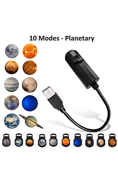 Choice مصباح إسقاط ضوئي LED بـ 10 أوضاع يعمل بـ USB لعرض النجوم والمجرة والقم...