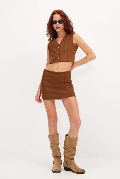 Addax Suede Mini Skirt E17572