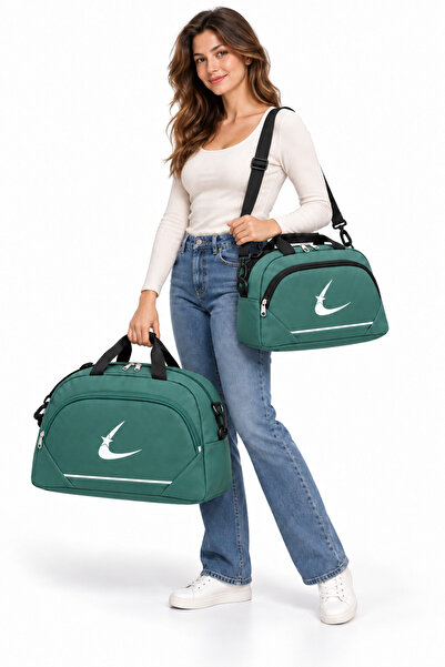 Bevitton Green Unisex Two-Compartment Long Strap Travel Fitness and Sports Ba...