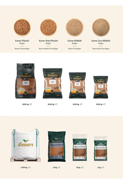 ÖZSARI Esmer İnce Köftelik (Çiğ Köftelik) Bulgur 1 Kg
