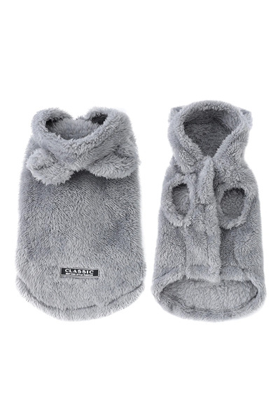 Choice XL Gray Pet Cats Coat Hoodie For Small Medium Dogs Winter Warm Fleece ...