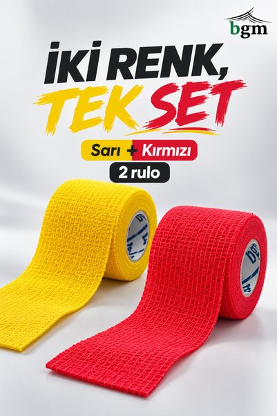 bgm Elastik Kendinden Yapışkanlı Bandaj 5cm X 4.5m Coban Bandajı Sporcu Bandı...