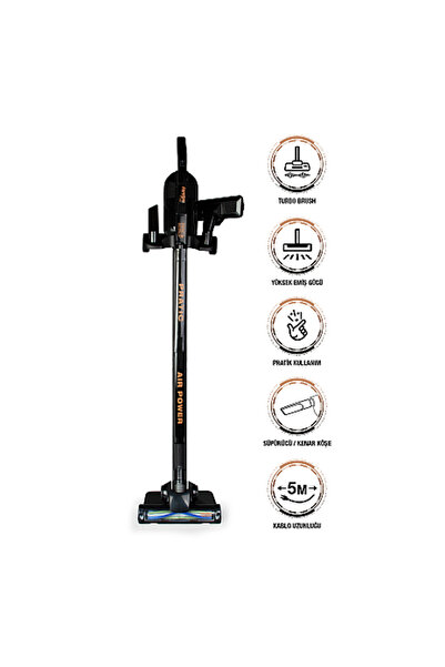 Fantom Pratıc Aır Power P 1250 Siyah Torbasız Dönebilen Turbo Başlıklı Dikey ...