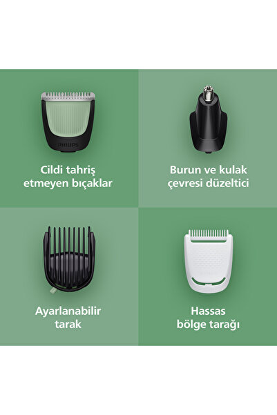 Philips 3000Serisi 9in1,Erkek Bakım Seti,Yüz/Saç/Vücut Tıraş Makinesi, Cilt Dostu Bıçaklar,MG3946/15